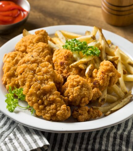 Deep Fried Chicken Tenders and Fries