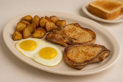 2 Grilled Pork Chops & two Sides, Texas Toast