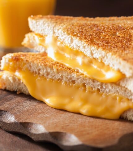 homemade grilled cheese sandwich for breakfast