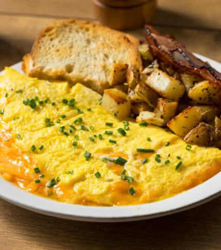 Homemade Healthy Cheese Omelet for Breakfast